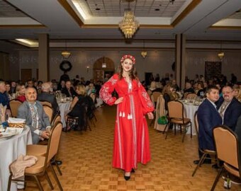Ukrainian Vyshyvanka Dress | Ukraine Embroidered Dress in USA | Handmade Traditional Ukraine-Style Boho Embroidery Gift | Вишиванка (38)