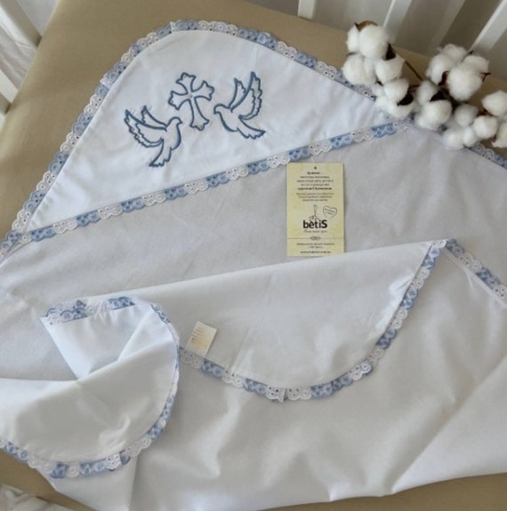 Baptism Christening kryzma EMBROIDERED kryzma for Baby