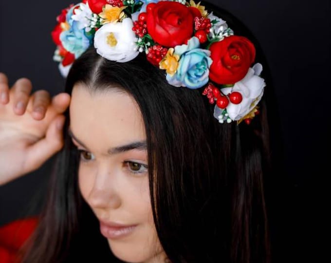 Handmade Ukrainian Flower Crown | Vinok Floral Headband