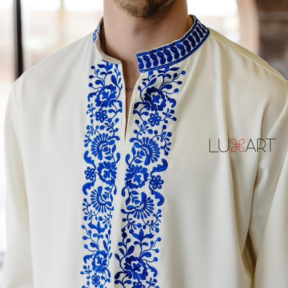 Ukrainian Vyshyvanka | Men's Embroidered Shirt | Вишиванка | Ukraine Vintage Sorochka Gift for Him | Handmade Ukrainian Clothing (11)
