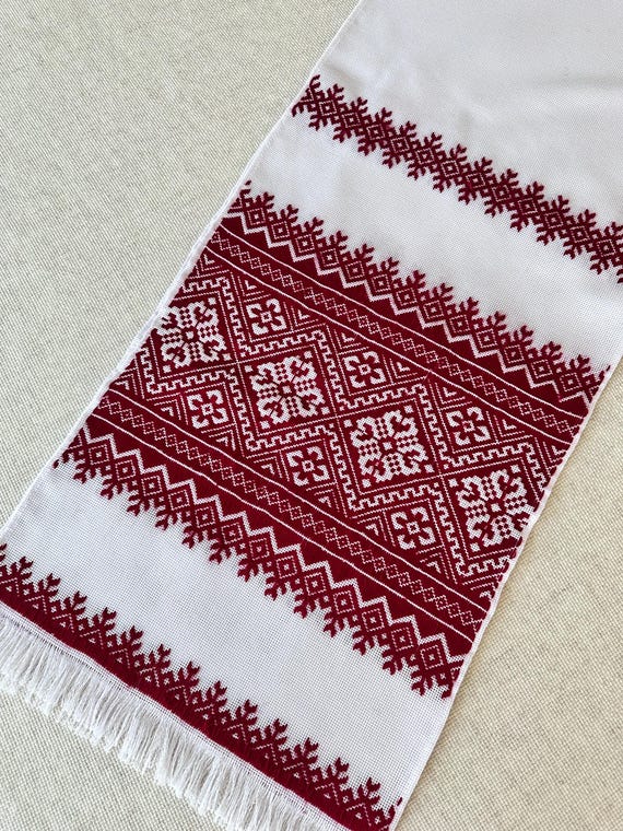 Ukrainian Embroidered Rushnyk Wedding Towel | Traditional Handmade Wedding Ceremony Towel | In Stock in USA | Вишитий Рушник