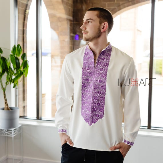 Ukrainian Vyshyvanka | Men's Embroidered Shirt | Вишиванка | Ukraine Vintage Sorochka Gift for Him | Handmade Ukrainian Clothing (17)
