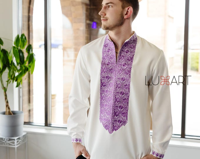 Ukrainian Vyshyvanka | Men's Embroidered Shirt | Вишиванка | Ukraine Vintage Sorochka Gift for Him | Handmade Ukrainian Clothing (17)