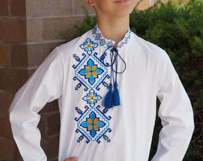 Boys' Embroidered Vyshyvanka Shirt | Traditional Ukrainian Style