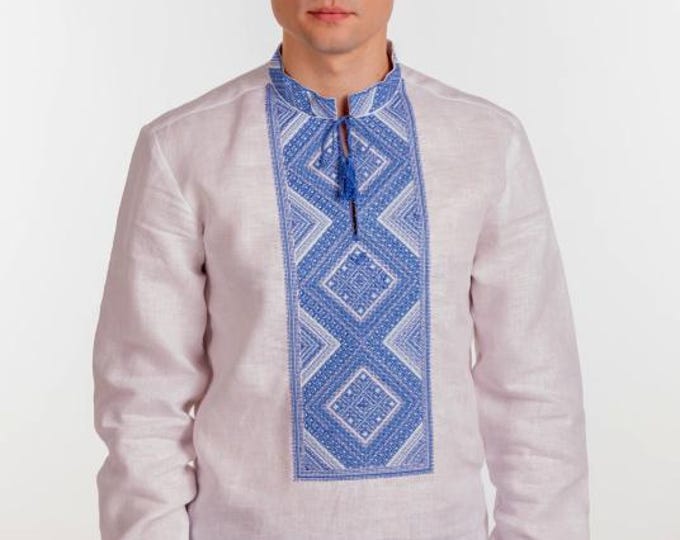 Ukrainian Vyshyvanka | Men's Embroidered Shirt | Вишиванка | Ukraine Vintage Sorochka Gift for Him | Handmade Ukrainian Clothing