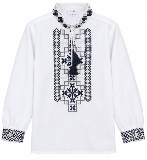 Embroidered Vyshyvanka Shirt for Boys | Ukrainian Embroidery Shirt | Traditional Ukraine Style Gift in Stock in USA | Вишиванка у США