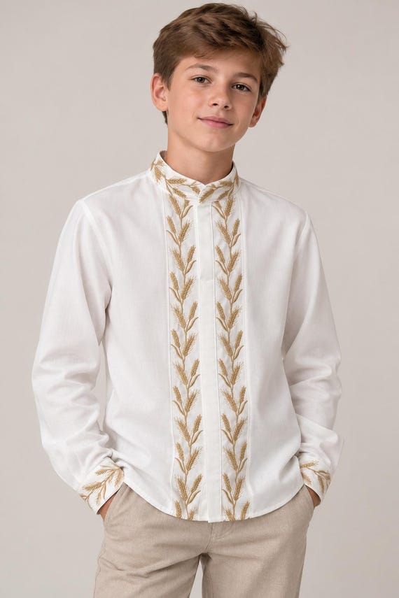 Boys' Embroidered Vyshyvanka Shirt | Traditional Ukrainian Style