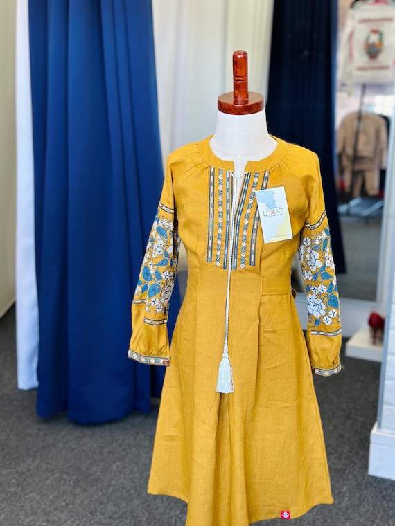 Embroidered Vyshyvanka Dress for Girls | Ukrainian Embroidery Dress | Traditional Ukrainian Style in Stock in USA | Вишиванка у США