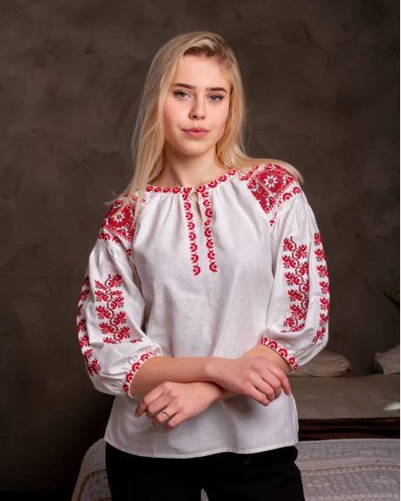 Vyshyvanka Ukraine Blouse Ukrainian Vyshyvanka Embrodered Shirt Ethno Vintage Blouse for Women Sorochka Vyshyta 2024 Vyshyvanka in USA