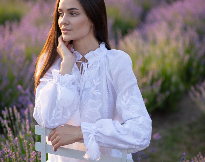 Ukrainian Embroidered Blouse for Women | Ethno Vintage Women's Vyshyvanka Shirt | Sorochka Vyshyta | Vyshyvanka Gift USA | Вишиванка (21)