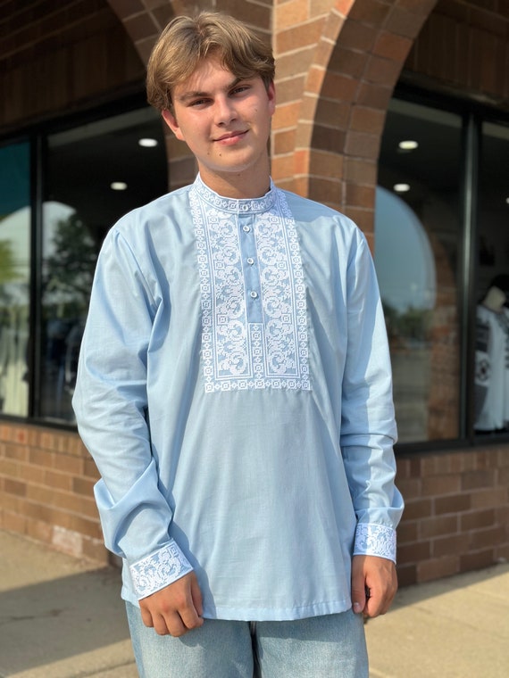 Ukrainian Vyshyvanka | Men's Embroidered Shirt | Вишиванка | Ukraine Vintage Sorochka Gift for Him | Handmade Ukrainian Clothing (76)