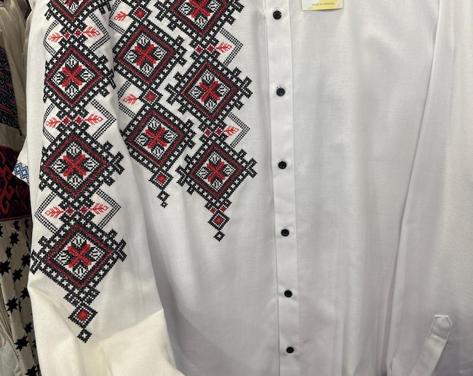 Ukrainian Vyshyvanka | Men's Embroidered Shirt | Вишиванка | Ukraine Vintage Sorochka Gift for Him | Handmade Ukrainian Clothing