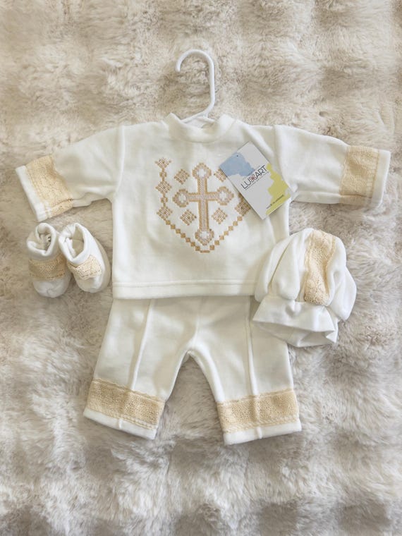 Baptism Outfit for Baby Boy | Embroidered Christening Suit | Baby Boy Formal Wear | Baptism Ceremony Clothing | Newborn Blessing Gift (12)