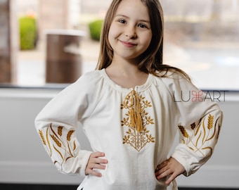 Embroidered Vyshyvanka Blouse for Girls | Ukrainian Embroidery Shirt | Traditional Ukrainian Style in Stock in USA | Вишиванка у США (9)