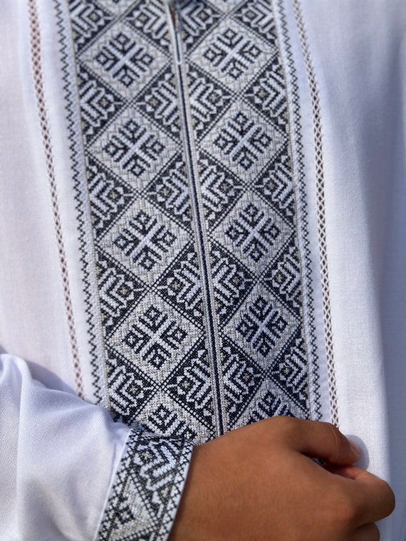 Ukrainian Vyshyvanka | Men's Embroidered Shirt | Вишиванка | Ukraine Vintage Sorochka Gift for Him | Handmade Ukrainian Clothing (73)