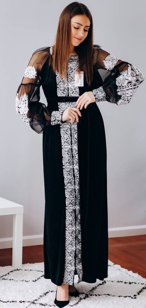 Vyshyvanka dress Ukrainian ethnic dress with embroidery Ukrainian designer style dress with embroidered Vyshyvanka dress