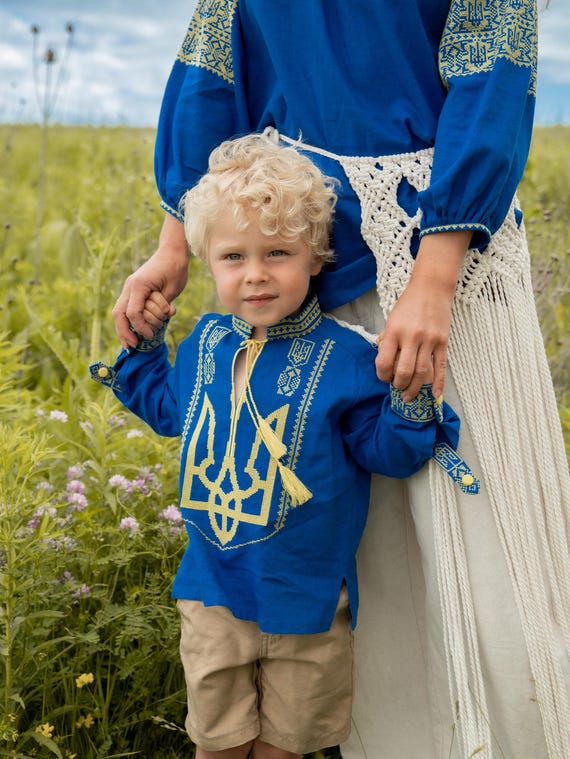 Embroidered Vyshyvanka Shirt for Boys | Ukrainian Embroidery Shirt | Traditional Ukrainian Style Gift in Stock in USA | Вишиванка у США