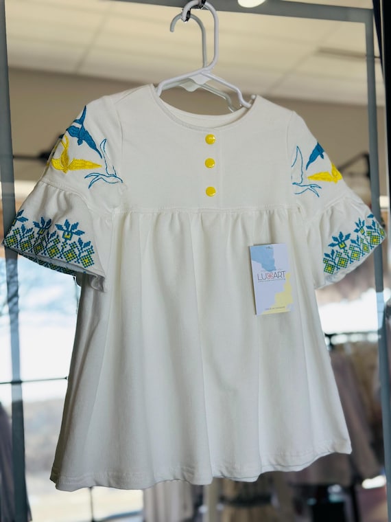 Embroidered Vyshyvanka Dress for Girls | Ukrainian Embroidery Dress | Traditional Ukrainian Style in Stock in USA | Вишиванка у США (18)