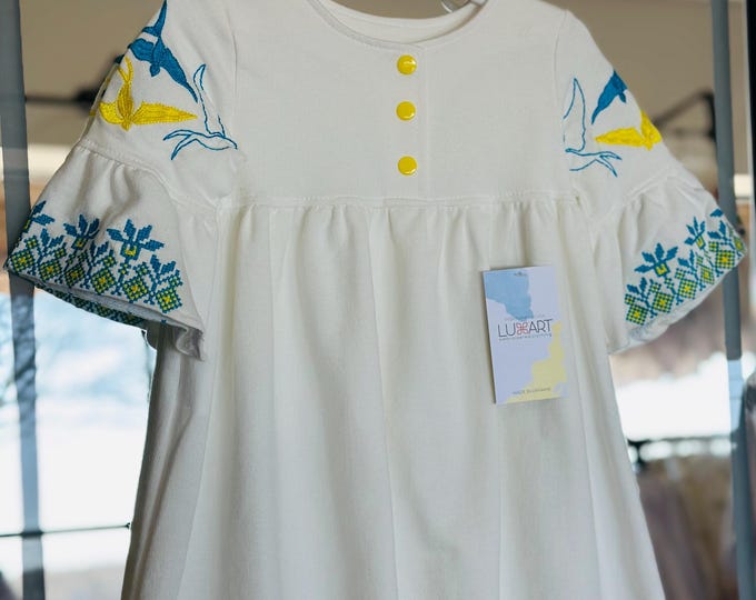Embroidered Vyshyvanka Dress for Girls | Ukrainian Embroidery Dress | Traditional Ukrainian Style in Stock in USA | Вишиванка у США (18)