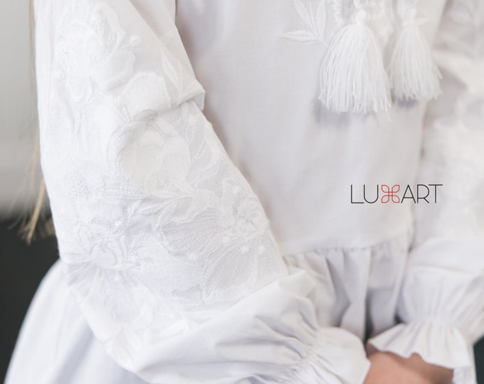 Embroidered Vyshyvanka Blouse for Girls | Ukrainian Embroidery Shirt | Traditional Ukrainian Style in Stock in USA | Вишиванка у США (4)