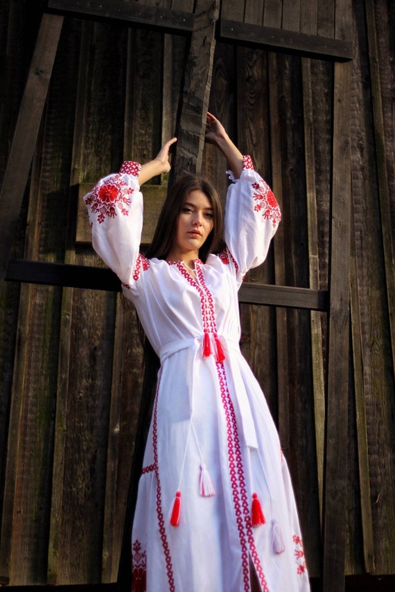 For order 2-4 weeks NEW Dress Embroidered dress Ukrainian style dress with embroidered Vyshyvanka dress Ukraine dress with embroidered