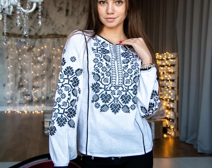 Ukrainian Embroidered Blouse | Authentic Vyshyvanka Shirt, Boho Ethnic Style