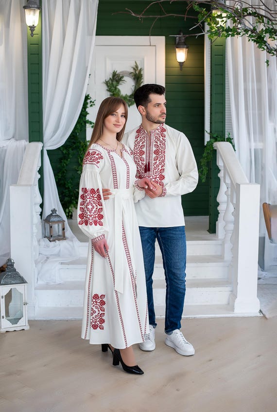 Ukrainian Vyshyvanka | Men's Embroidered Shirt | Вишиванка | Ukraine Vintage Sorochka Gift for Him | Handmade Ukrainian Clothing