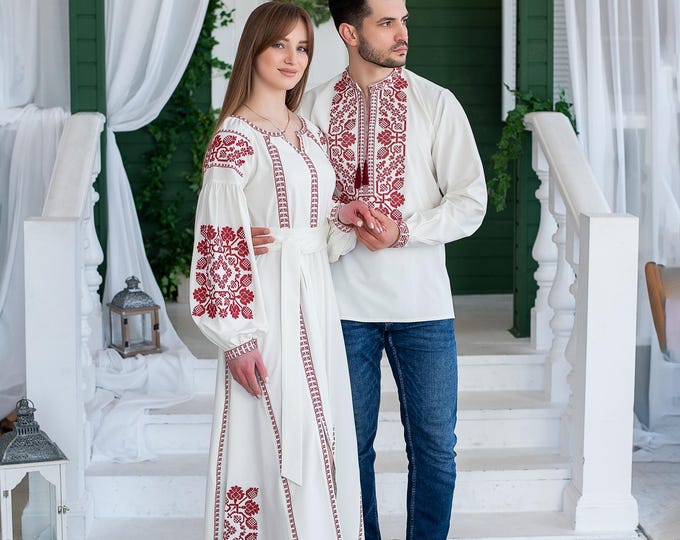 Ukrainian Vyshyvanka | Men's Embroidered Shirt | Вишиванка | Ukraine Vintage Sorochka Gift for Him | Handmade Ukrainian Clothing