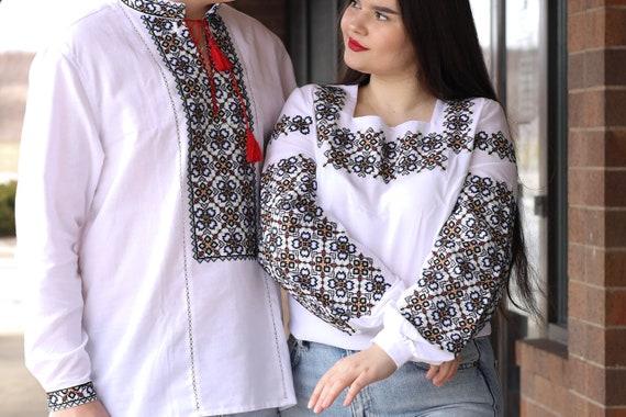 In Chicago Vyshyvanka Ukraine Blouse Ukrainian Vyshyvanka Embrodered Shirt Ethno Vintage Blouse for Women Sorochka Vyshyta Vyshyvanka