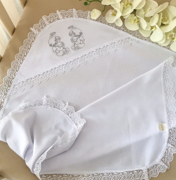 Baptism Christening Warm kryzma EMBROIDERED kryzma for Baby Soft gentle cooler