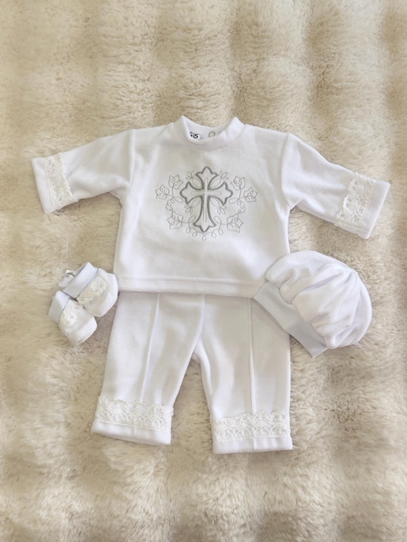 Baptism Outfit for Baby Boy | Embroidered Christening Suit | Baby Boy Formal Wear | Baptism Ceremony Clothing | Newborn Blessing Gift (12)