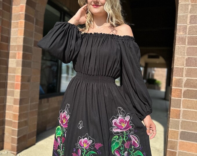 Ukrainian Vyshyvanka Dress | Ukraine Embroidered Dress in USA | Handmade Traditional Ukraine-Style Boho Embroidery Gift | Вишиванка (7)