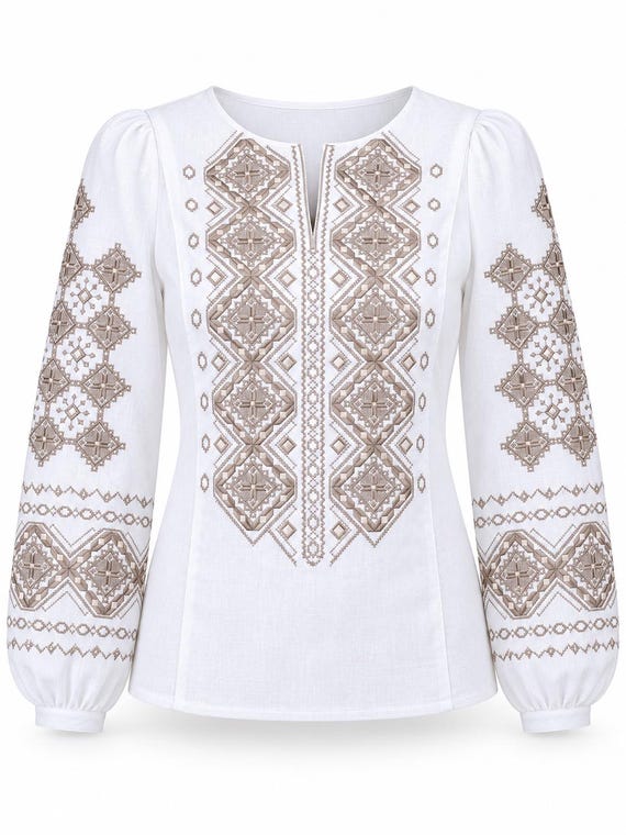 Ukrainian Embroidered Blouse | Traditional Vyshyvanka Shirt (USA Stock)