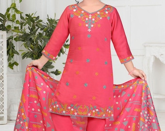 Girl Dress|Gown for Little Girls|Indo Ethnic Traditional Dress|Traditional Dress for Girl|Indian Dress|Little Kids Cloth|Indo-Western