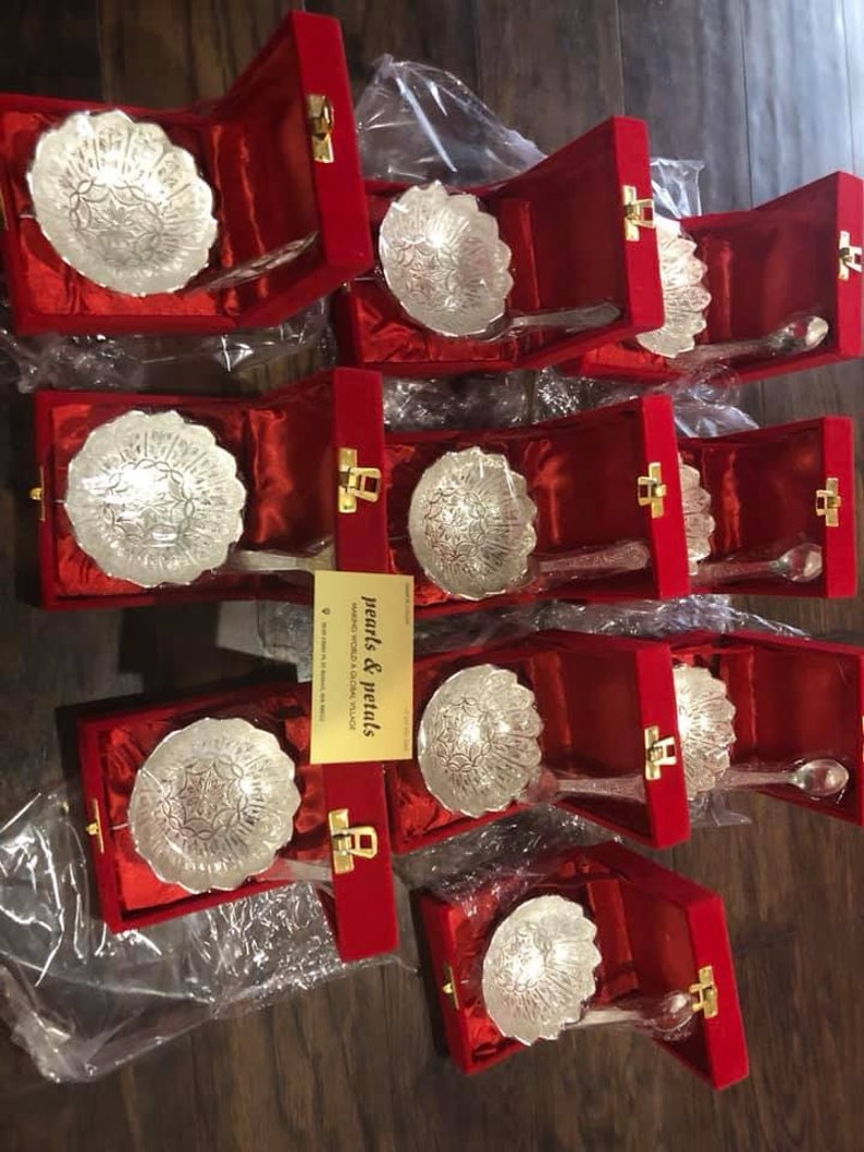 Return Gifts German Silver Bowls Serving Prasad or Bhog Etsy
