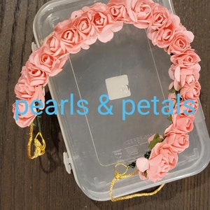 Resuable Gajra hair accessories tiara, made of foam fabric. Bharatanatyam / kuchipudi dance / weddings/ events/ bride / hair accessories