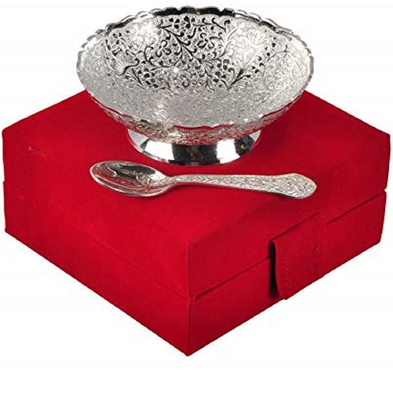 Return Gifts German Silver Bowls Serving Prasad or Bhog Etsy