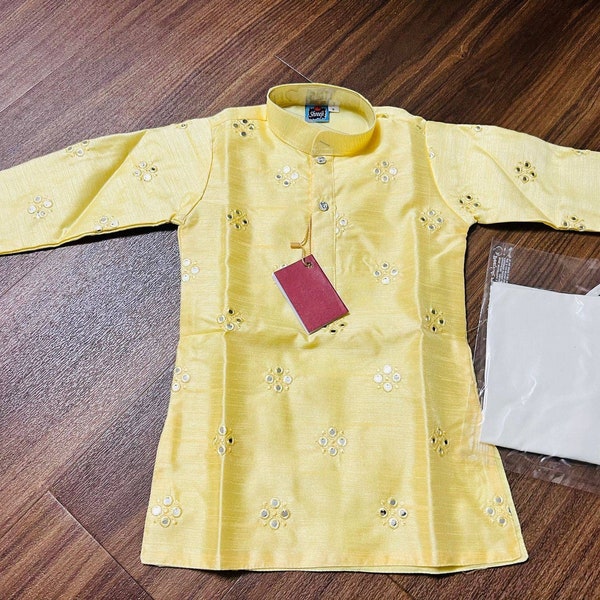 Silk Kurta Pyjama for Boys - Diwali and Traditional Wear |Eid Wear|INDIAN WEAR KIDS|Chudidaar Pyjama for festivals| Traditional Wear|Comfort