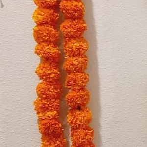 Marigold Jasmine flower garland with bell| Ofrenda fiesta| Diwali decoration| Día de Los Muertos Altar Day of the Dead, Halloween