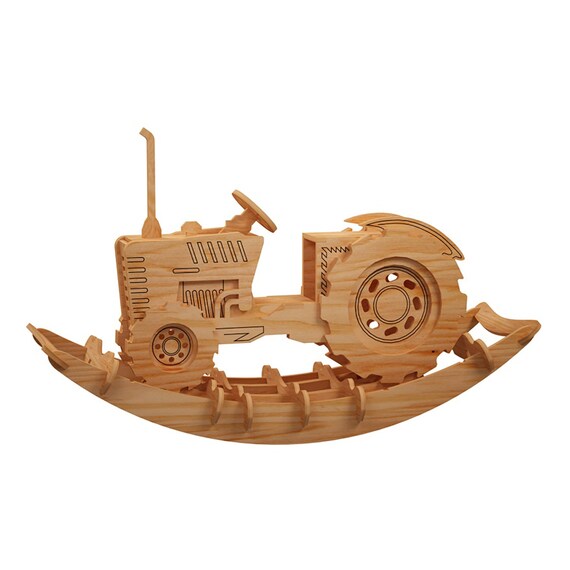 wooden rocking tractor