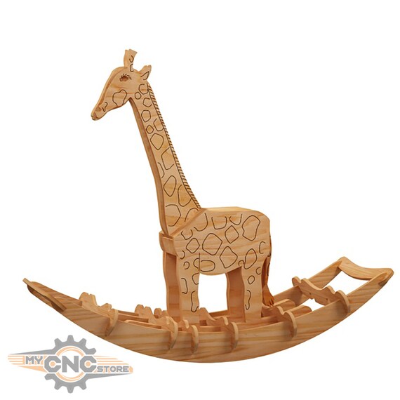 wooden rocking giraffe
