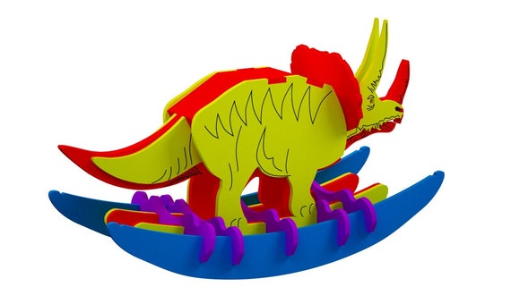 triceratops rocking horse