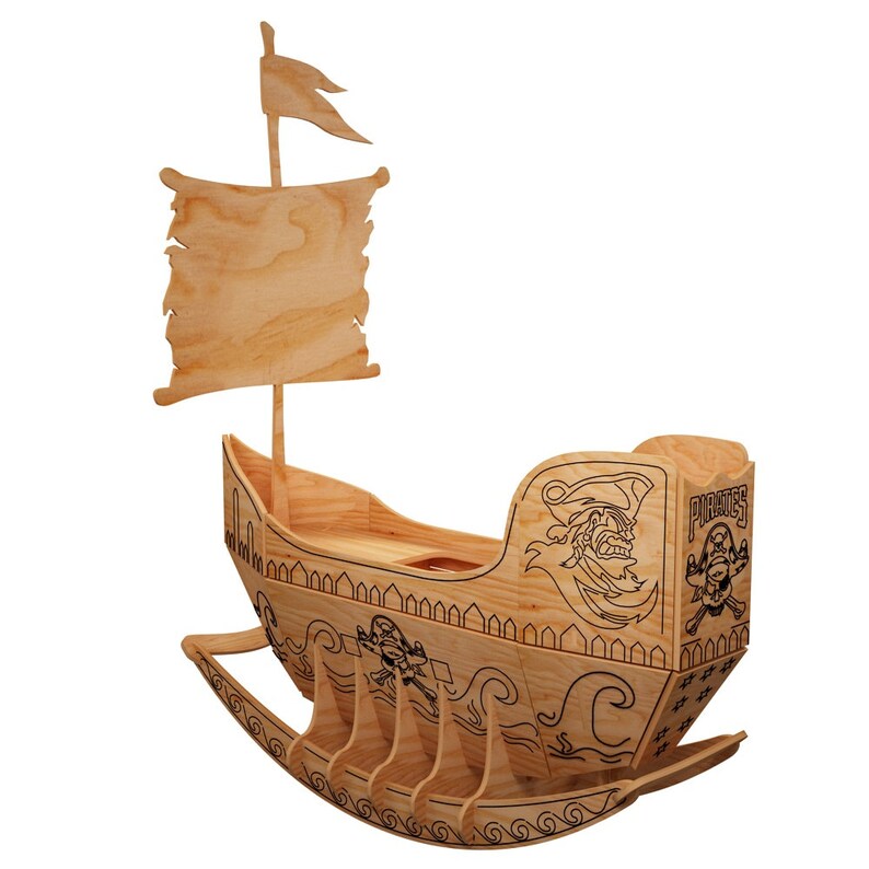 pirate ship rocking horse