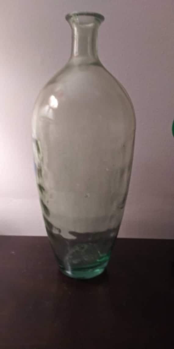 large 16 inch green glass vase air