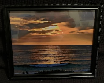 Beach Sunrise Framed 8x10 Print