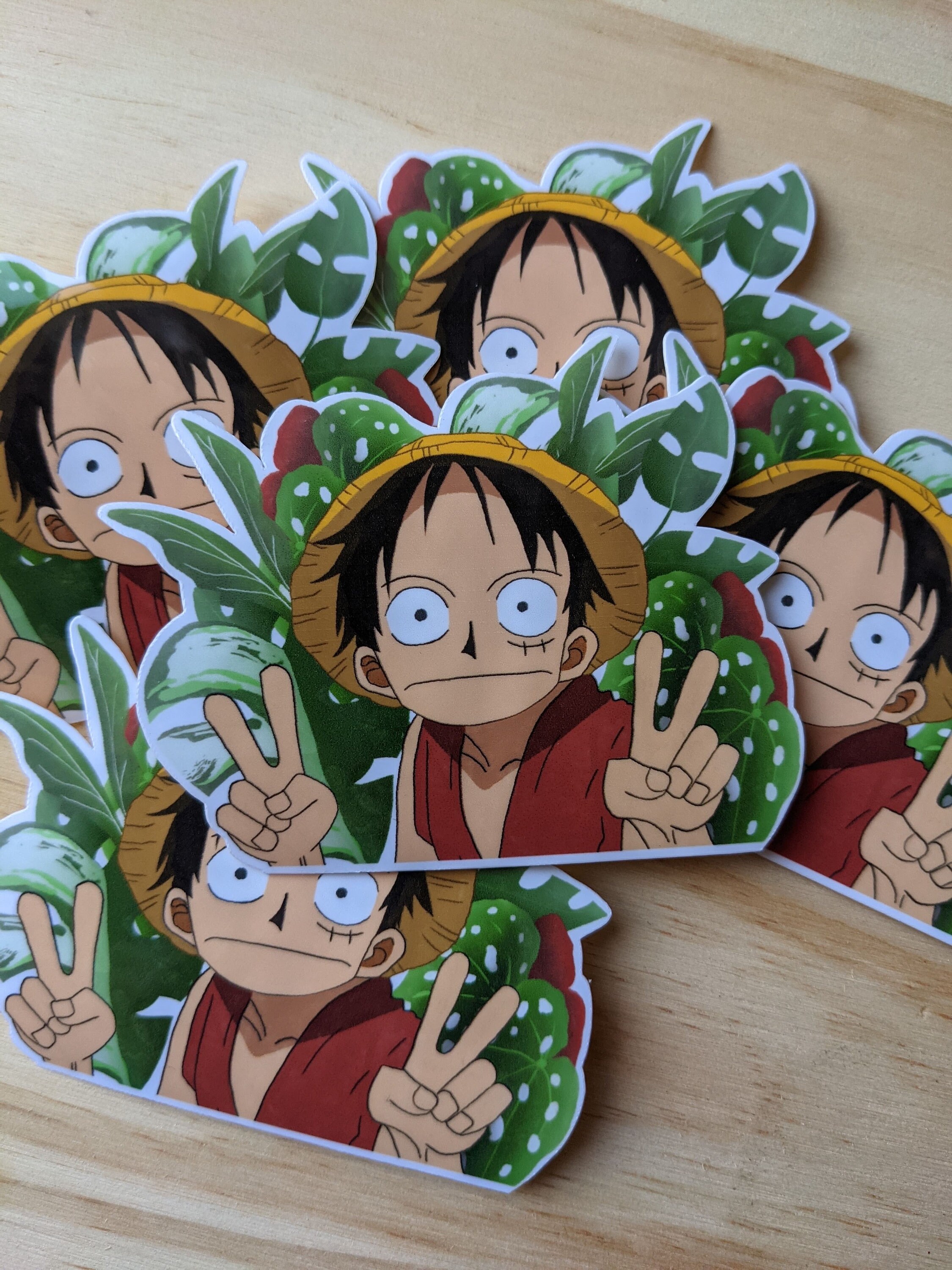 Luffy sticker one piece sticker fun luffy kawaii anime | Etsy