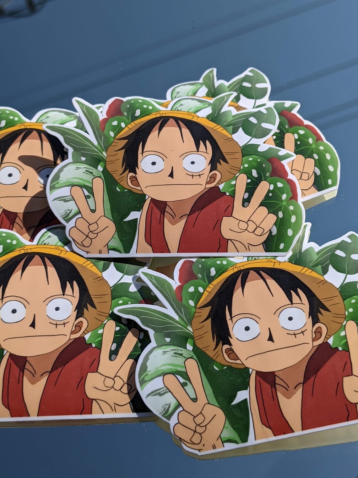 luffy sticker one piece sticker fun luffy kawaii anime etsy
