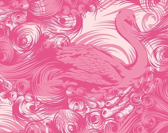 OOP Tula Pink Plume Swan Lake peonia fq 18" x 21"