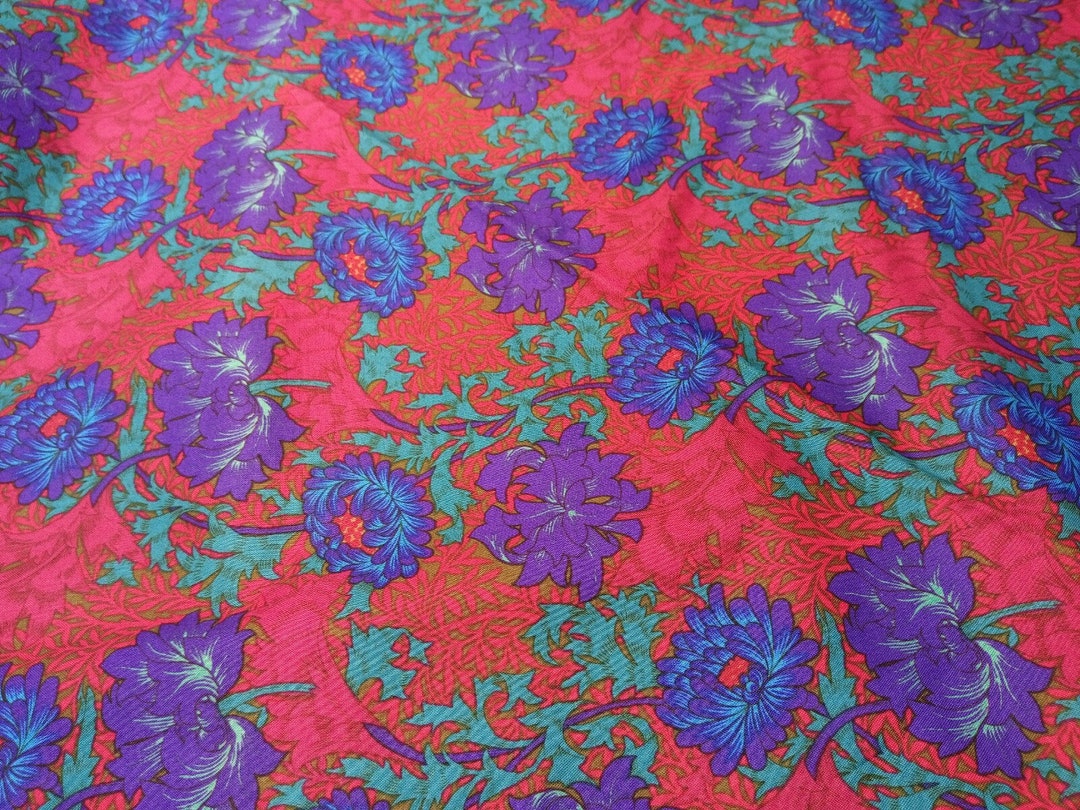 OOP Kaffe Fassett GP85 Winding Floral Indigo FQ - Etsy