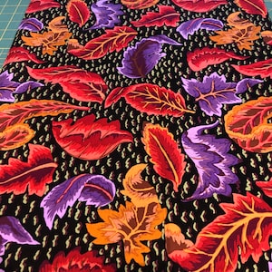 OOP Kaffe Fassett DP42 Gesticktes Blatt schwarz FQ